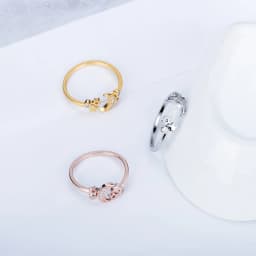 CLUCI Adjustable Women Silver 925 Ring Jewelry SImple Fashion Star and Moon Open Rings DR2001SB