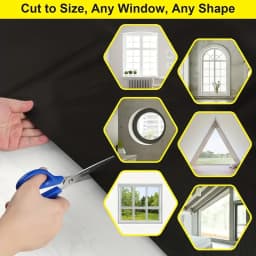 100% Blackout Window Cover Darkest Light Block Black Privacy Film Anti Look House Home Tint Glass Cloth Portable Curtain Bedroom