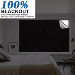 100% Blackout Window Cover Darkest Light Block Black Privacy Film Anti Look House Home Tint Glass Cloth Portable Curtain Bedroom