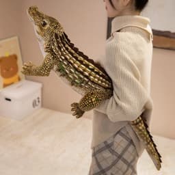 65/90CM Simulation Crocodile Plush Toys Soft Stuffed Lifelike Green Gray Brown Giant Alligator Sofa Cushion