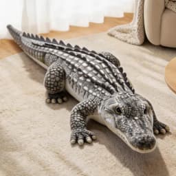 65/90CM Simulation Crocodile Plush Toys Soft Stuffed Lifelike Green Gray Brown Giant Alligator Sofa Cushion