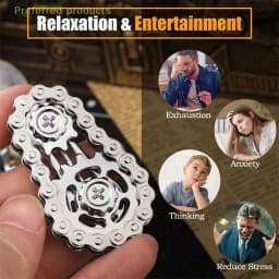 Metal Fidget Spinner Fingertip Gyro Fidget Spinner Antistress Anxiety Metal Bike Chains Spinner Fidget Toys For Adult Kids