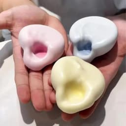 4cm Mochi Ball Slow-Rebound Toy, Portable Moltable Ball Squeeze Toy, Realistic Mochi-like Textured Toy for Stress Relief