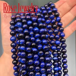 Natural Stone AAAAA Quality Blue Tiger Eye Agates Round Loose Beads 15" 4 6 8 10 12 14 MM Pick Size For Jewelry Making