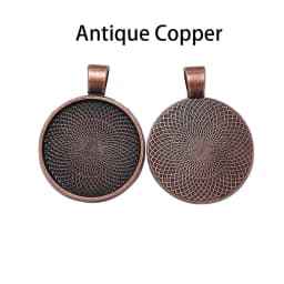 10Pcs 20/25/30mm Necklace Pendant Setting Cabochon Cameo Base Tray Bezel Blank For Pendants Cabochons Jewelry Making Accessories