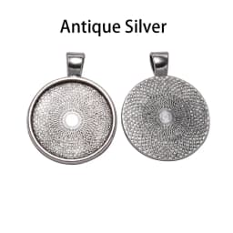 10Pcs 20/25/30mm Necklace Pendant Setting Cabochon Cameo Base Tray Bezel Blank For Pendants Cabochons Jewelry Making Accessories