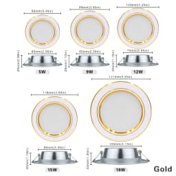 5W 9W 12W 15W 18W LED Downlight 220V Ceiling Light Recessed Down Light Round LED Panel Light Cold Warm White LED Spot Light