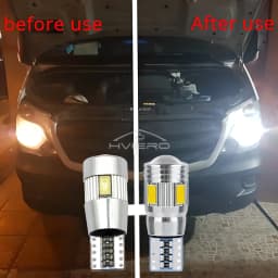 2Pcs T10 LED Auto Interior Xenon White Blue Pink CANBUS 5630 6SMD 12V Aluminum Side Marker Parking Lighting Cob Turn Signal Bulb