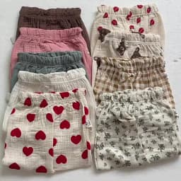Soft Muslin Clothes Pants Pantalons Capris Organic Cotton Baby Pants Newborn Toddlers Autumn Spring Summer Winter Cute Print