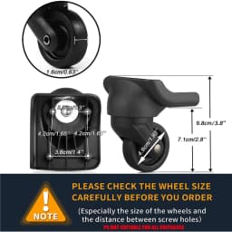 GUGULUZA 1 Pair Replacement Luggage Wheel Repair Suitcase Bag Parts Spinner Wheels Casters for Travel Case Customs Box ST0044