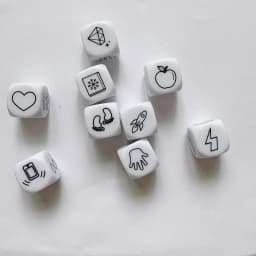 Story Dice Board Game Puzzle Telling Story Family/Party/Friends Parents with Bag