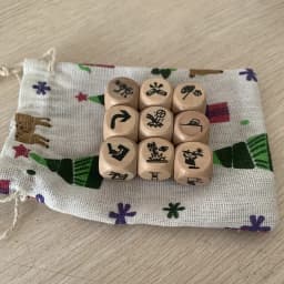 Story Dice Board Game Puzzle Telling Story Family/Party/Friends Parents with Bag