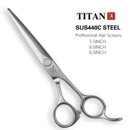 Titan Barber Scissors Hairdressing Cutting Tools Thinning Shears for Hairdressers 5.5, 6.0, 6.5 Inch 440C Steel