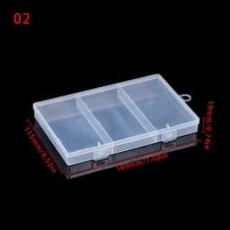 Multi Styles Small Square Clear Plastic Storage Box For Jewelry Diamond Embroidery Craft Bead Pill Home Storage Organization