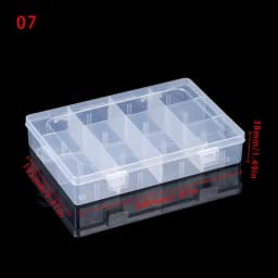 Multi Styles Small Square Clear Plastic Storage Box For Jewelry Diamond Embroidery Craft Bead Pill Home Storage Organization