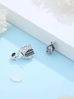 925 Sterling Silver Charms Beads Original Love Music Notes Piano Headphone Charm Fit Brand Bracelets Necklaces Jewelry For Women