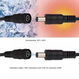 DC 12V CCTV Camera Extension Cable 3/5/10/15/20/30 Meters 5.5mmx2.1mm Power Extension Cord Cables for Wifi/AHD/IP Security Cams