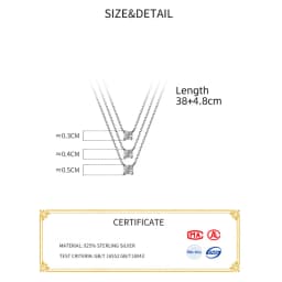 La Monada 38+4.8cm Silver Necklace For Women Fine Silver 925 Jewelry Fashion Neck Minimalist Pendants 925 Silver Chains Woman