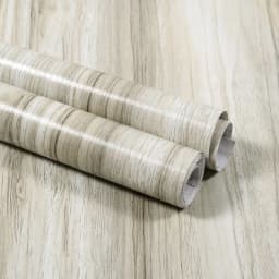 PVC Waterproof Decorative Film Wood White Wallpaper Self-adhesive Stickers Kitchen Cabinet Bedroom Wardrobe Furniture Renovation