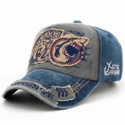 CNTANG Men Baseball Cap Cotton Fashion Shark Embroidery Casual Visor Hat For Women Snapback Brand Hip Hop Caps Unisex Gorras
