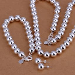 925 sterling Silver some model Valentine's Day gift necklace bracelet Earrings fashion jewelry sets for For Women Bridal wedding