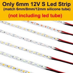 6mm 8mm 12mm S Bendable Separate Flexible Silicone Neon 3528SMD Led Strip 12V For LED Neon Sign Waterproof IP67