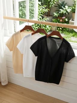 Outerwear Jerseys Summer Cardigan Women Cropped Blouses Korean Fashion Style Cute V-neck Women's Coat Black Bolero Woman Basic