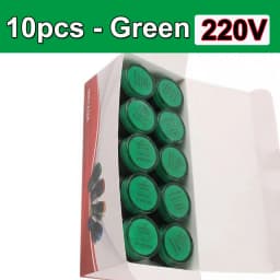10pcs/lot Waterproof AD16-22DS 22mm 12V24V220V Red Blue Green White Yellow Panel Mount Signal Power Led Indicator Light