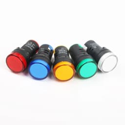 10pcs/lot Waterproof AD16-22DS 22mm 12V24V220V Red Blue Green White Yellow Panel Mount Signal Power Led Indicator Light