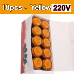 10pcs/lot Waterproof AD16-22DS 22mm 12V24V220V Red Blue Green White Yellow Panel Mount Signal Power Led Indicator Light