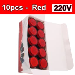 10pcs/lot Waterproof AD16-22DS 22mm 12V24V220V Red Blue Green White Yellow Panel Mount Signal Power Led Indicator Light