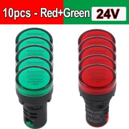 10pcs/lot Waterproof AD16-22DS 22mm 12V24V220V Red Blue Green White Yellow Panel Mount Signal Power Led Indicator Light
