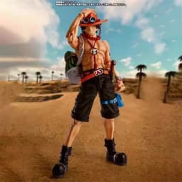 Bandai  SHF Portgas D. Ace Articulated Action Figure - Desktop CollectibleOne Piece Ornament, Perfect Gift for Boys