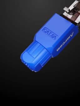 AMPCOM Tool Free RJ45 Connector, No Crimp Tool Less UTP 1000Mbps CAT6/CAT6A Modular PLug for Stranded Solid Lan Ethernet Cable