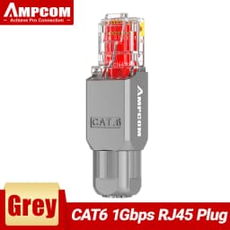AMPCOM Tool Free RJ45 Connector, No Crimp Tool Less UTP 1000Mbps CAT6/CAT6A Modular PLug for Stranded Solid Lan Ethernet Cable