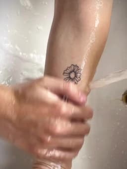 Long-lasting Waterproof Tattoo Sticker Non-reflective Chinese Character Knife Pattern Arm Temporary Tattoo