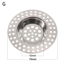2PCS Strainer Bath Basin Drain Hair Clean Up Mesh Trap Filter Kitchen Sink with Large Wide Rim Catcher Cover Cap Plug Wholesale