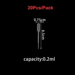 0.2/0.5/1/2/3ML Disposable Plastic Transfer Graduated Pipettes for SIlicone Epoxy Resin Mold DIY Jewelry Making Squeeze Pipettes