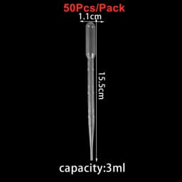 0.2/0.5/1/2/3ML Disposable Plastic Transfer Graduated Pipettes for SIlicone Epoxy Resin Mold DIY Jewelry Making Squeeze Pipettes