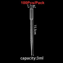 0.2/0.5/1/2/3ML Disposable Plastic Transfer Graduated Pipettes for SIlicone Epoxy Resin Mold DIY Jewelry Making Squeeze Pipettes