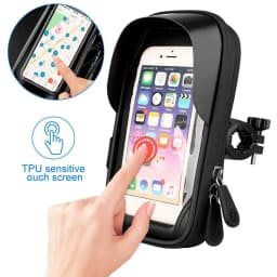 Waterproof Bicycle Motorcycle Phone Holder Bike Phone Touch Screen Bag 6.4inch Bicycle Handlebar Holder for iPhone 17Pro Samsung