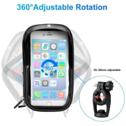 Waterproof Bicycle Motorcycle Phone Holder Bike Phone Touch Screen Bag 6.4inch Bicycle Handlebar Holder for iPhone 17Pro Samsung