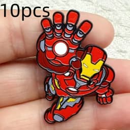 10Pcs Creative Cartoon Character Alloy Brooch Badge Pins for Backpacks Accessories Clothes Bags Decoration Gifts