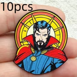 10Pcs Creative Cartoon Character Alloy Brooch Badge Pins for Backpacks Accessories Clothes Bags Decoration Gifts