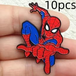 10Pcs Creative Cartoon Character Alloy Brooch Badge Pins for Backpacks Accessories Clothes Bags Decoration Gifts