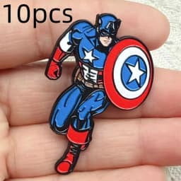 10Pcs Creative Cartoon Character Alloy Brooch Badge Pins for Backpacks Accessories Clothes Bags Decoration Gifts