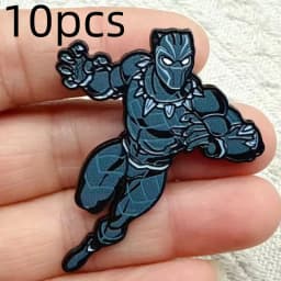 10Pcs Creative Cartoon Character Alloy Brooch Badge Pins for Backpacks Accessories Clothes Bags Decoration Gifts