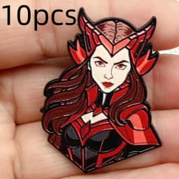 10Pcs Creative Cartoon Character Alloy Brooch Badge Pins for Backpacks Accessories Clothes Bags Decoration Gifts