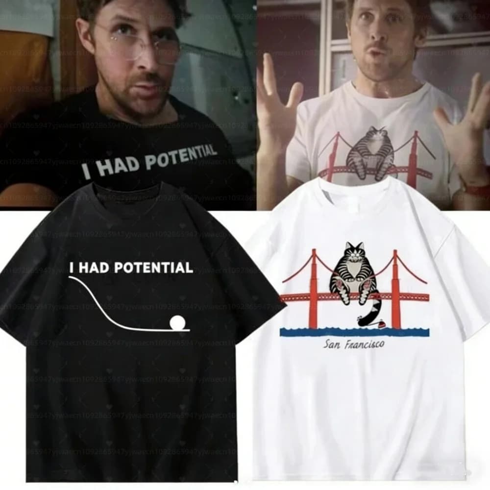 2026 Project Hail Mary - I Had Potential Graphic CAT Men T-Shirt Cotton Unisex O-Neck T-Shirt Men's Women Sweatshirt Men Hoodies