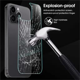 3Pcs Back Tempered Glass For iPhone 15 14 13 12 11 Pro Max Mini 15 14 Plus 15 ProMax Phone Back Rear Screen Protector Film